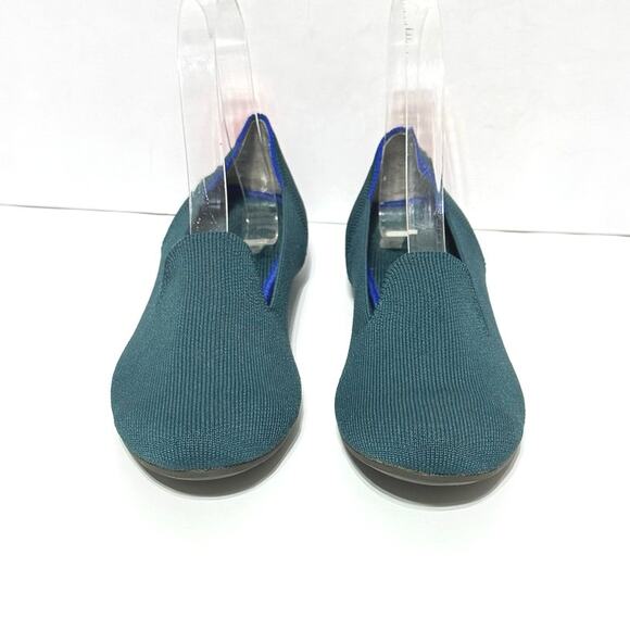 Rothy's The Almond Women’s Slip On Flats Loafers Size 7 Blue Sage Stripe Accent - Picture 2 of 9